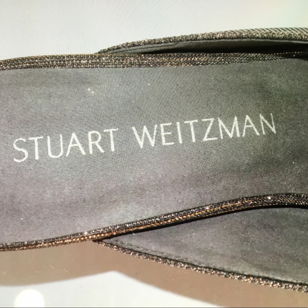 Stuart Weitzman Slide Sandal Candy Silver Metalli… - image 6